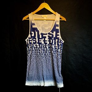 Diesel tank top - heather grey w/ navy print - NWT